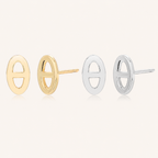 Sterling Silver Openwork Square Stud Earrings