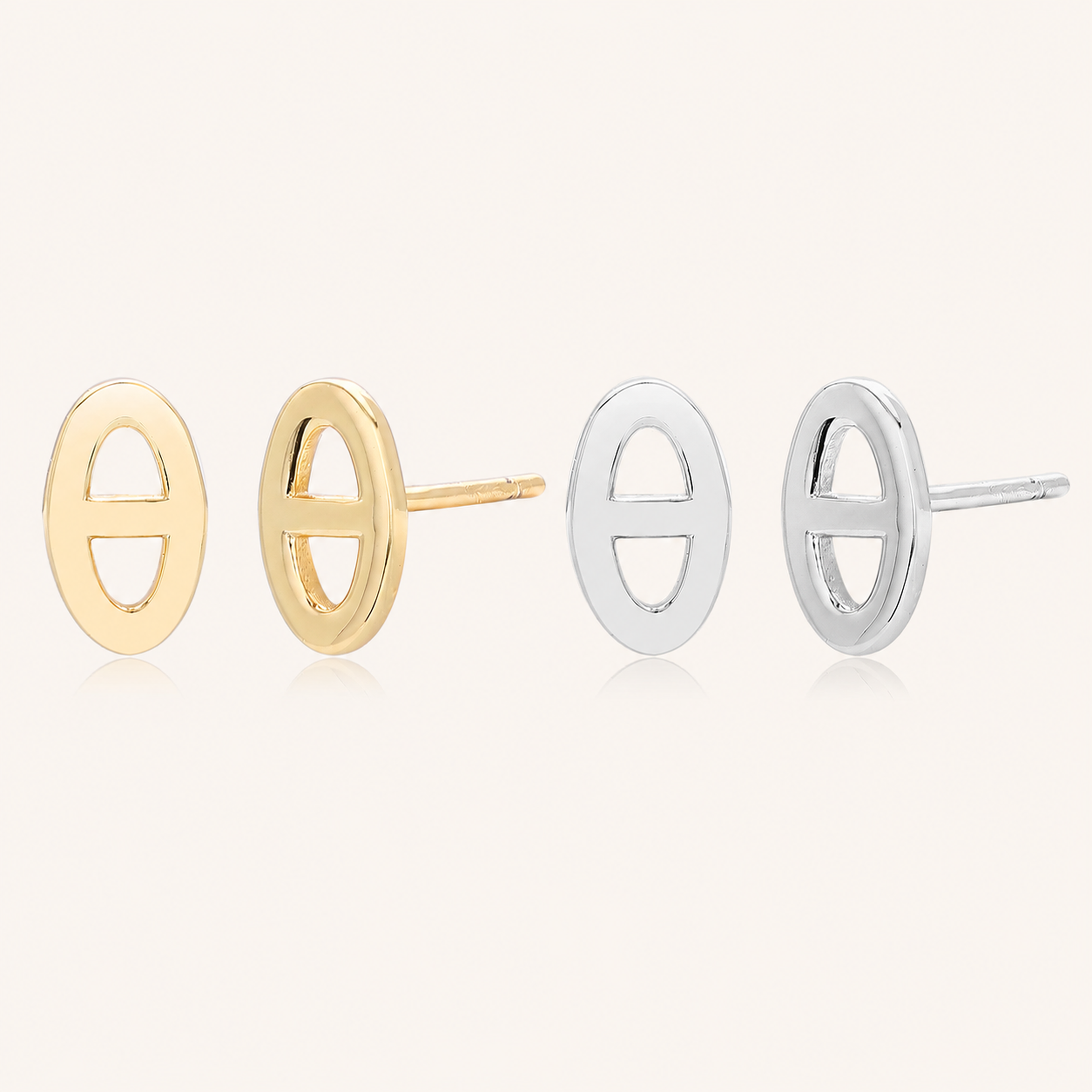 Sterling Silver Openwork Square Stud Earrings