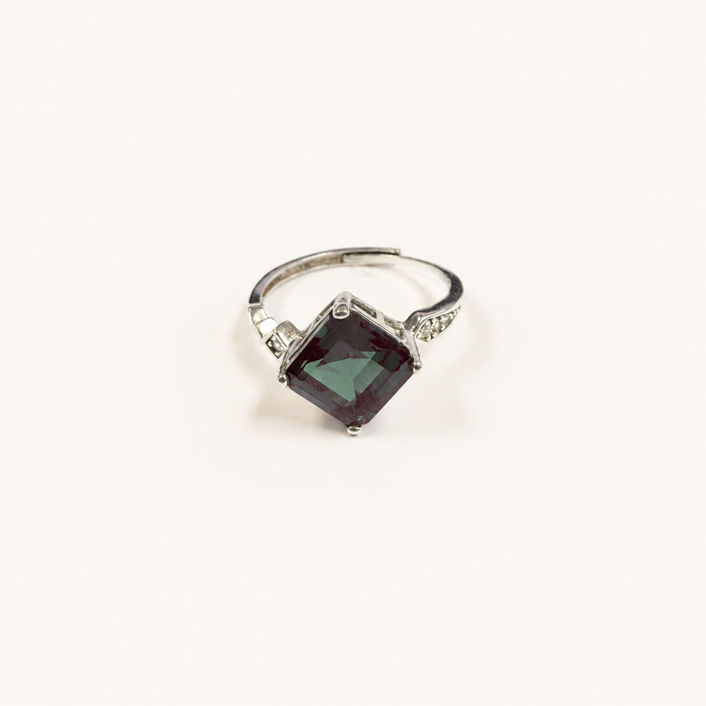 Compass Lab-Grown Alexandrite Ring