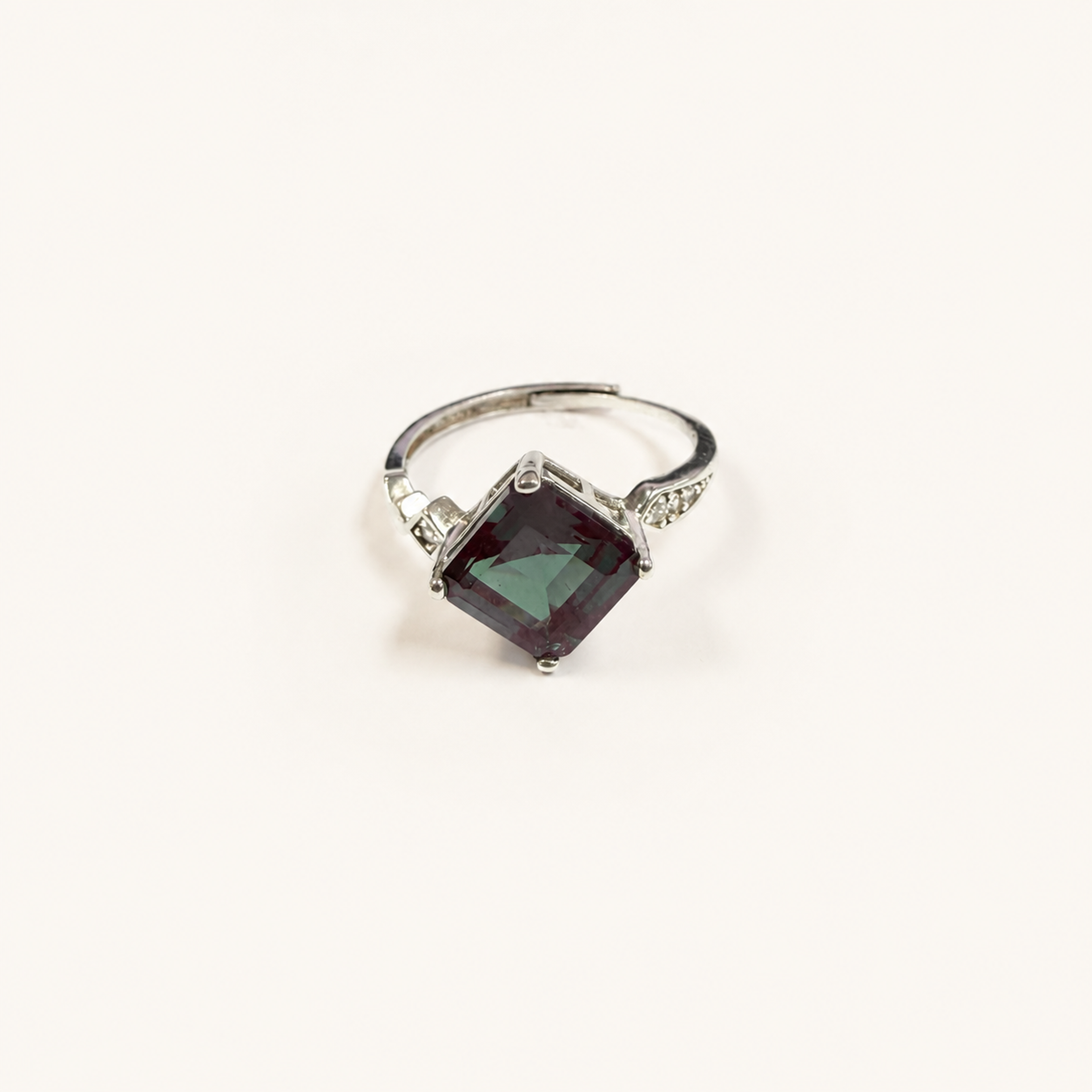 Compass Lab-Grown Alexandrite Ring