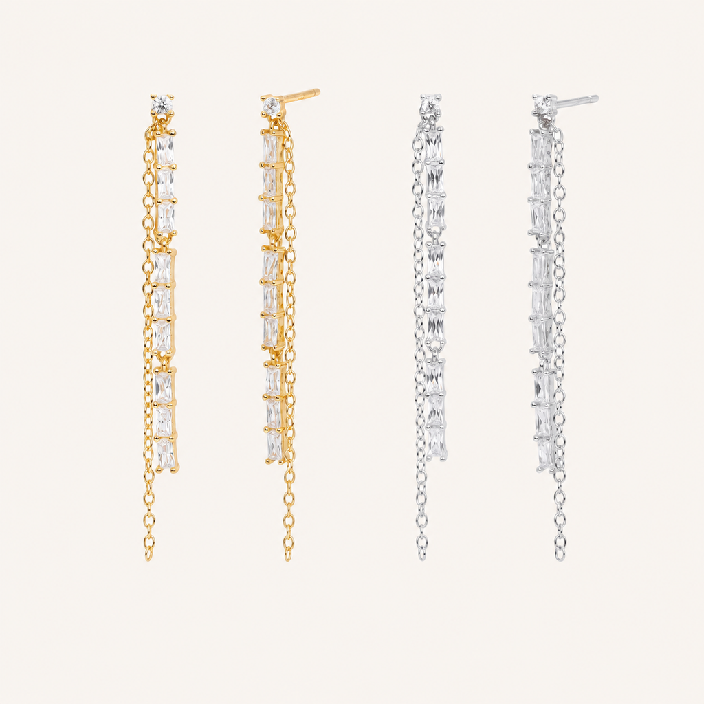 Sterling Silver French Tassel Drop Earrings