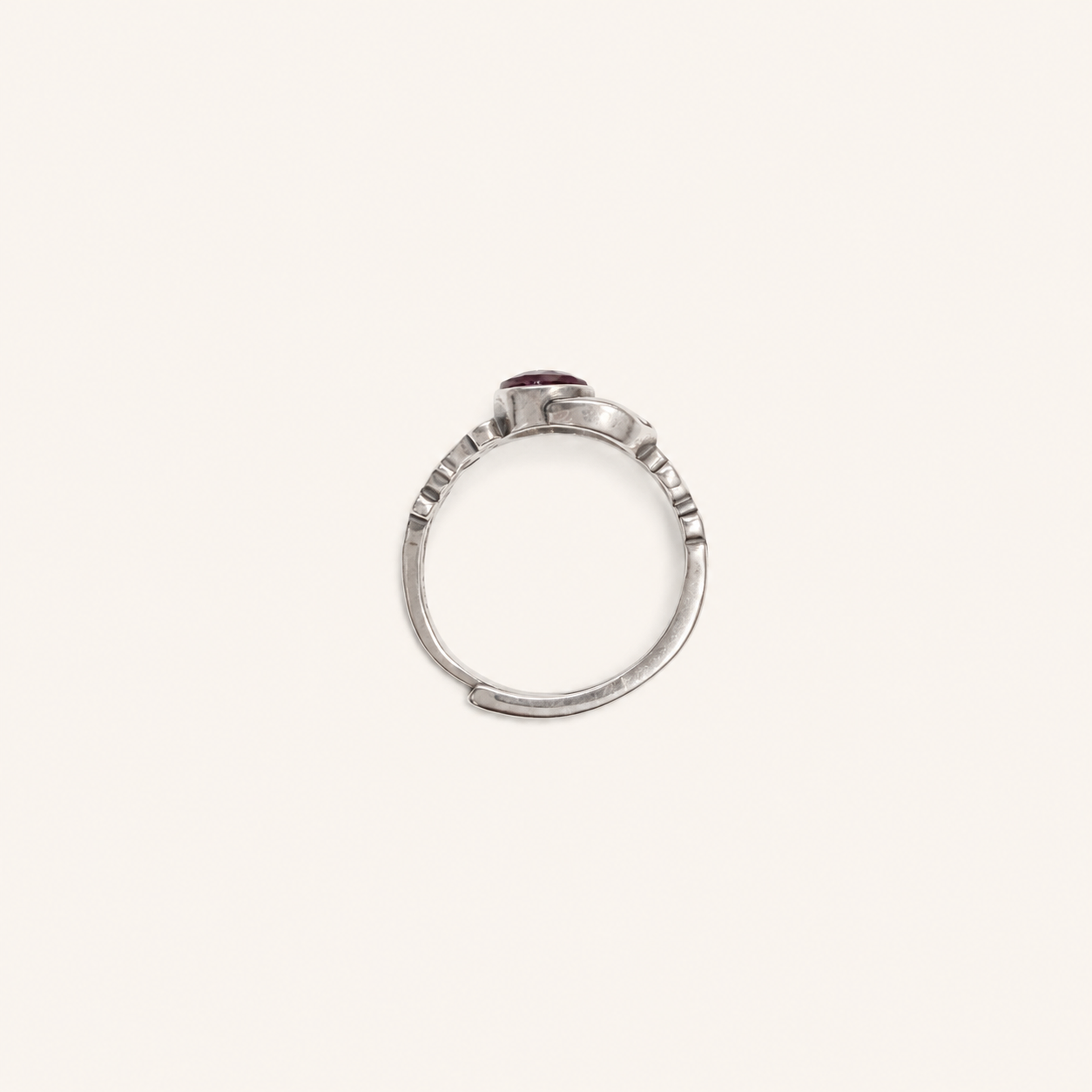 Moonkeeper Lab-Grown Alexandrite Ring upright view