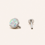 Titanium Gradient Red Crystal Flat Back Stud Earrings