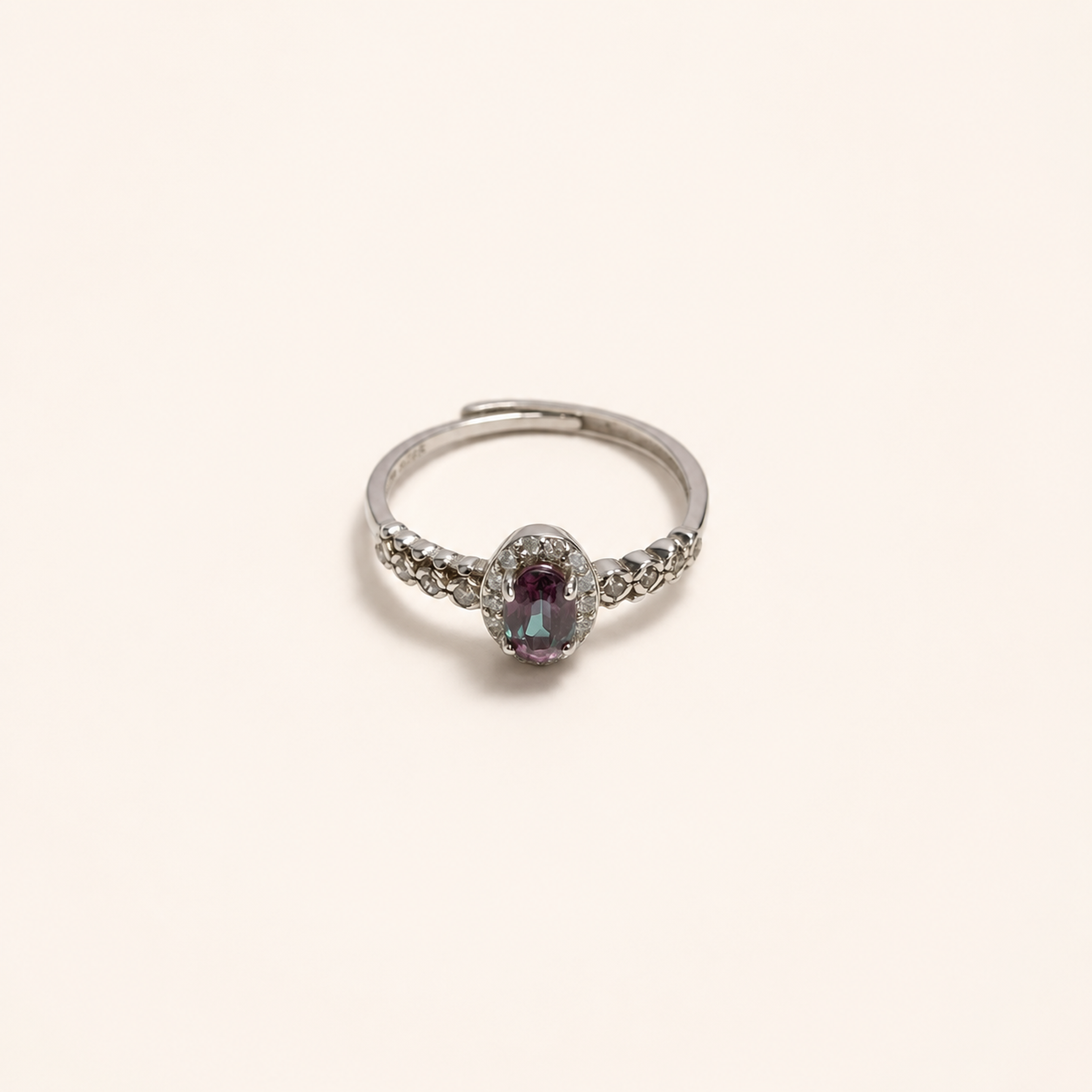 Rosette Trail Lab-Grown Alexandrite Ring