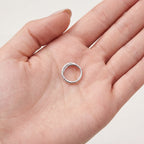 Slim Pave Titanium Hoop Earrings - image 4
