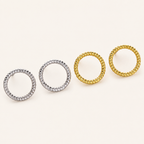 Sterling Silver Polished Twist Stud Earrings detail
