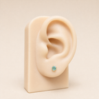 Titanium Paraiba Apatite Flat Back Stud Earrings