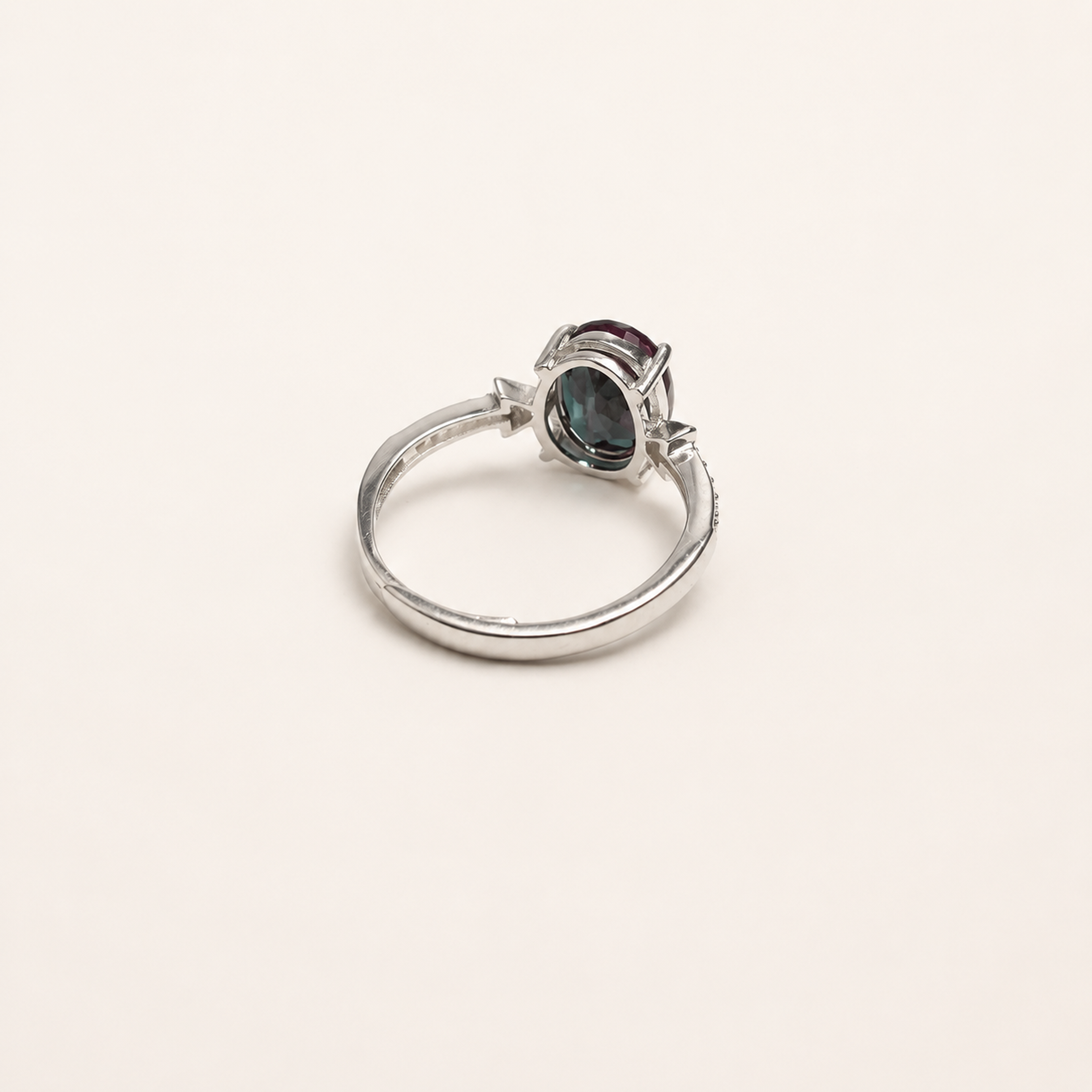 Finespun Lab-Grown Alexandrite Ring side view