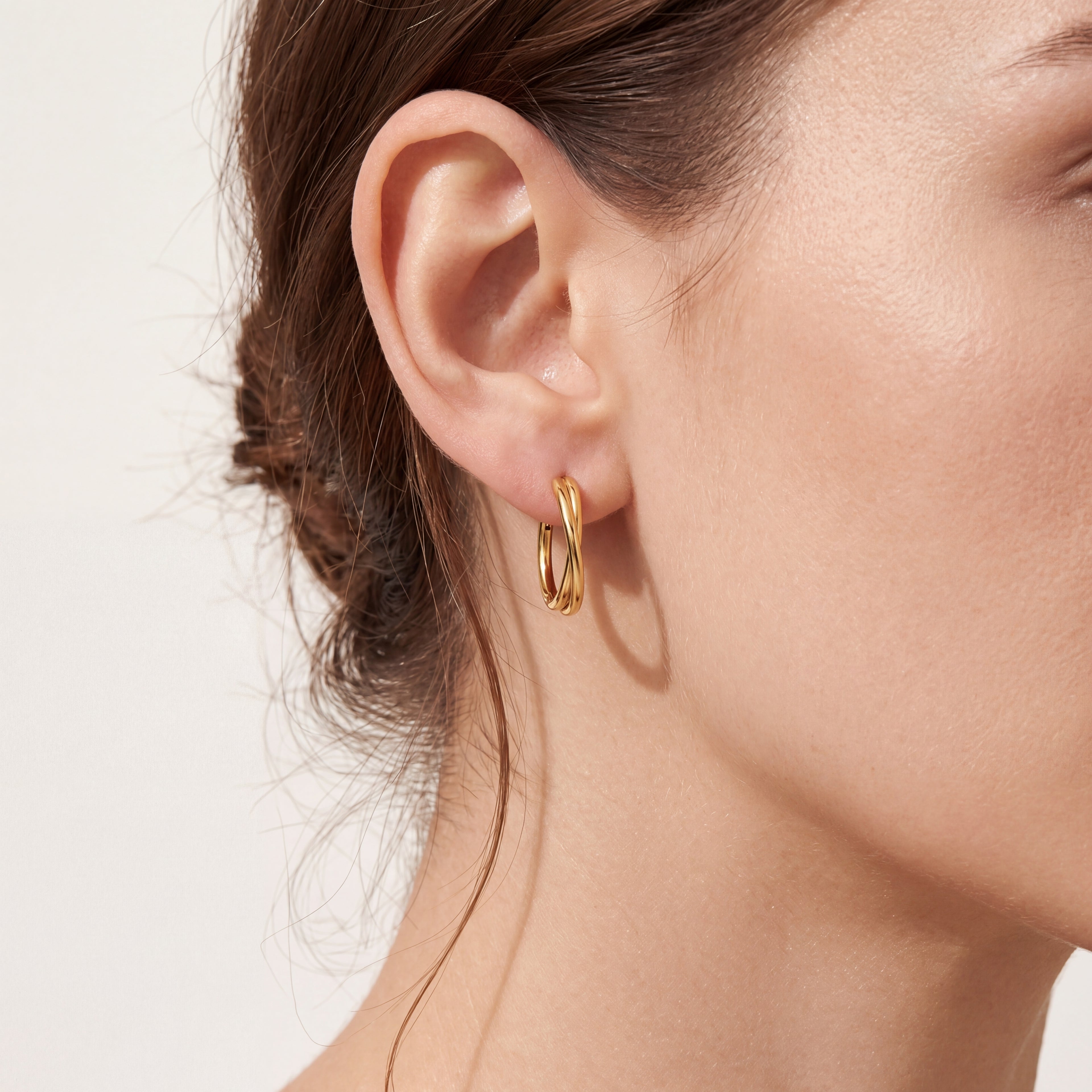 Smooth Seamless Titanium Hoop Earrings - image 2