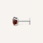 Titanium Garnet Flat Back Stud Earrings