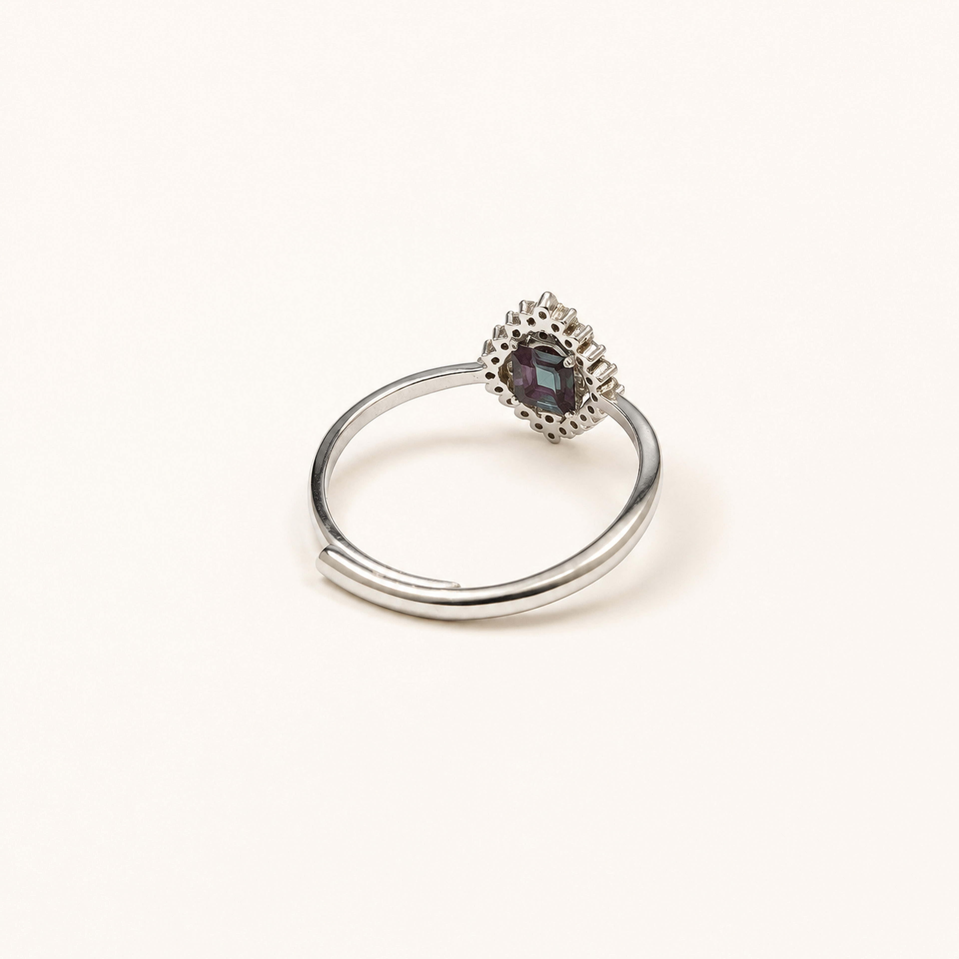 Lodestar Lab-Grown Alexandrite Ring side view