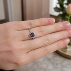 Amoret Lab-Grown Alexandrite Ring worn on hand