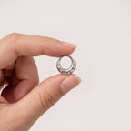 Bubble Texture Titanium Hoop Earrings - image 4