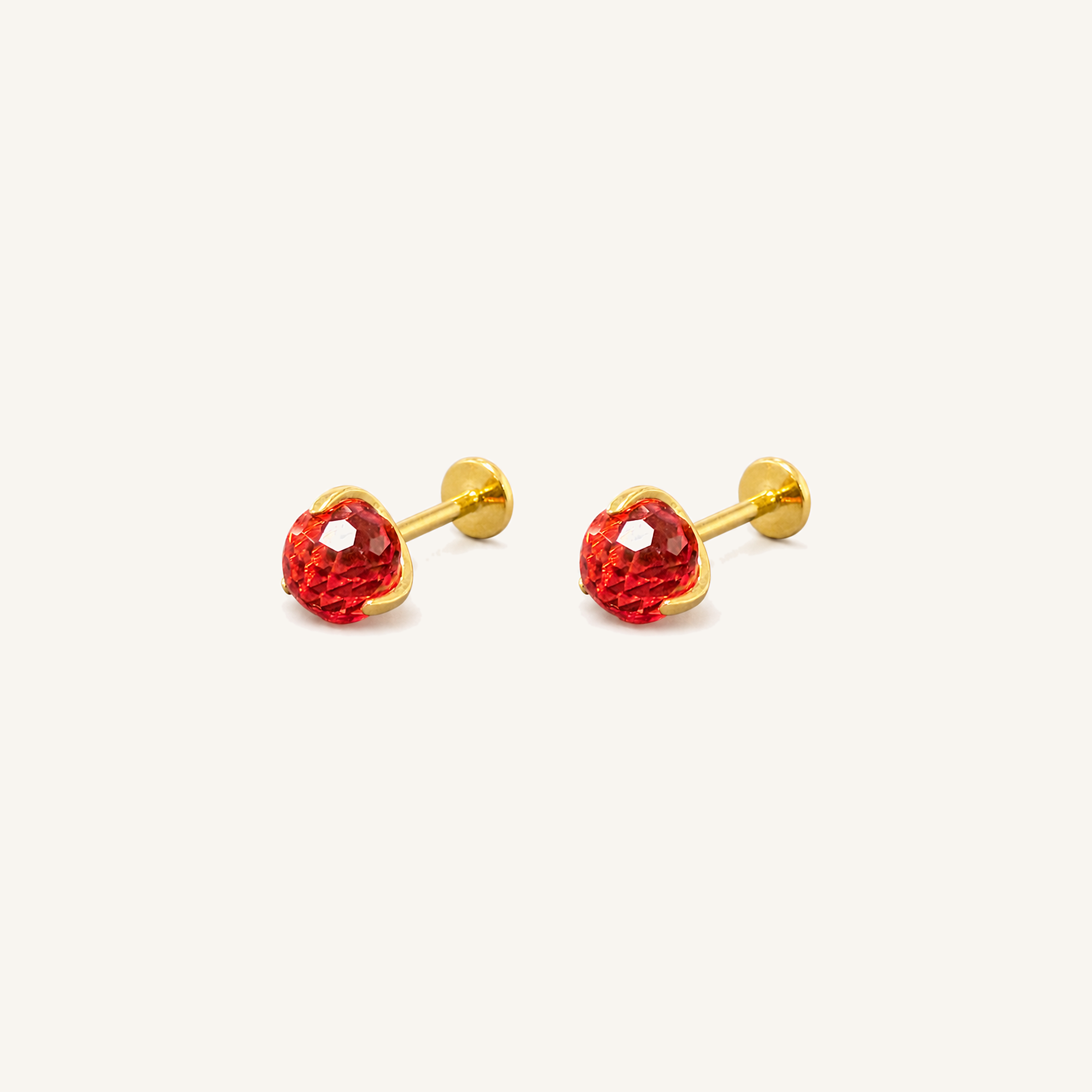 Titanium Sapphire Blue Crystal Flat Back Stud Earrings
