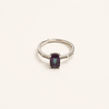 Deco Ridge Lab-Grown Alexandrite Ring