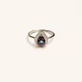 Moondrop Halo Lab-Grown Alexandrite Ring