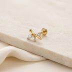 Bamboo Titanium Stud Earrings - image 5