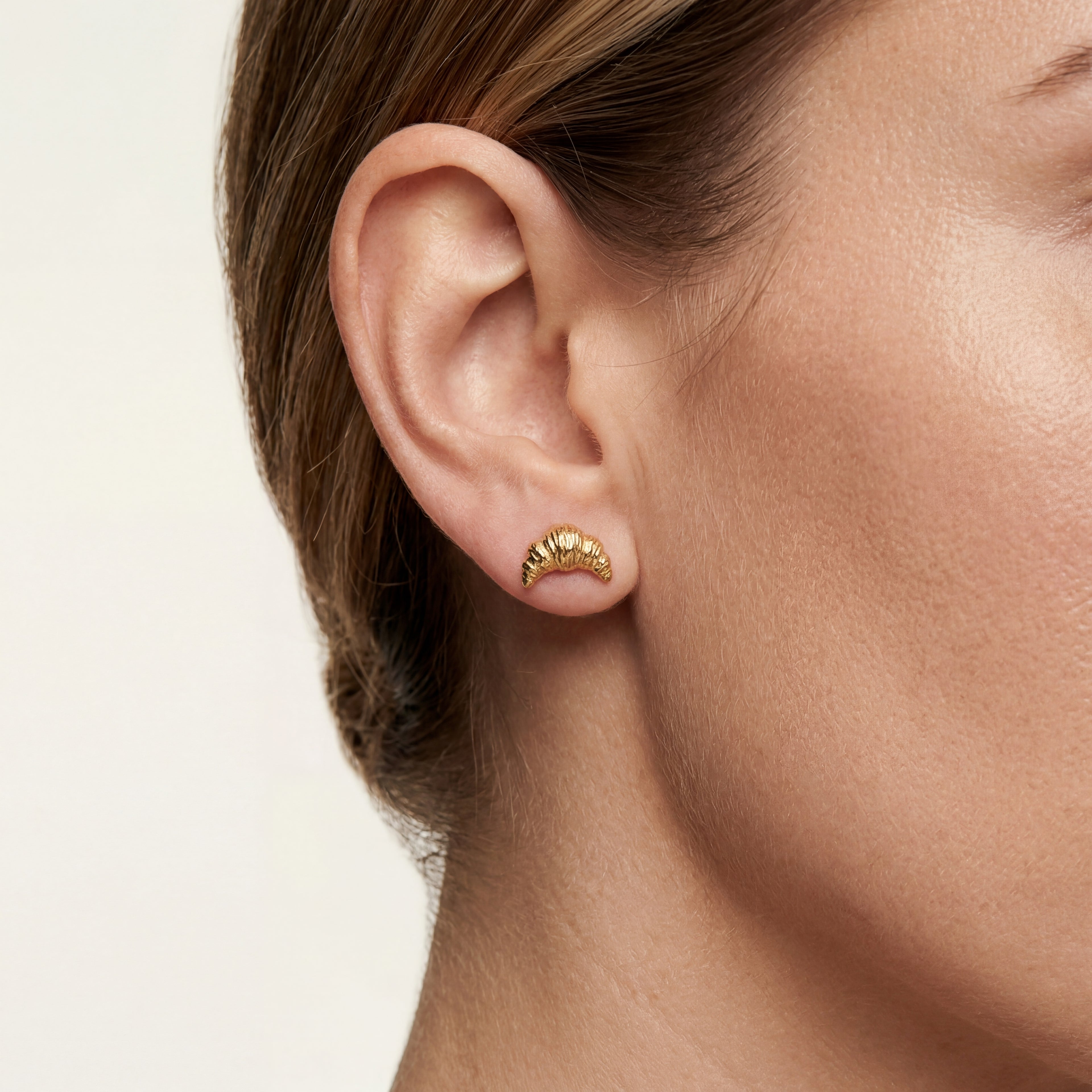 Croissant Titanium Stud Earrings - image 2