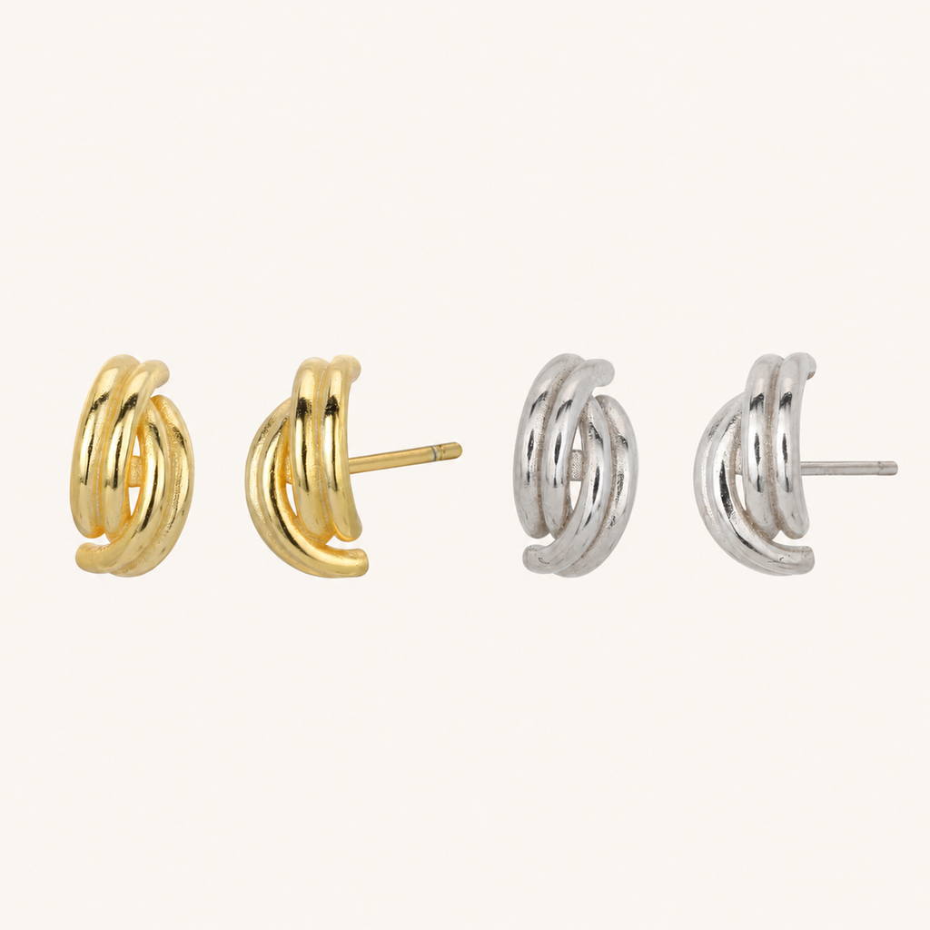 Sterling Silver Minimalist Oval Stud Earrings