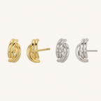 Sterling Silver Minimalist Oval Stud Earrings
