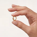 Double Orbit Titanium Hoop Earrings - image 4