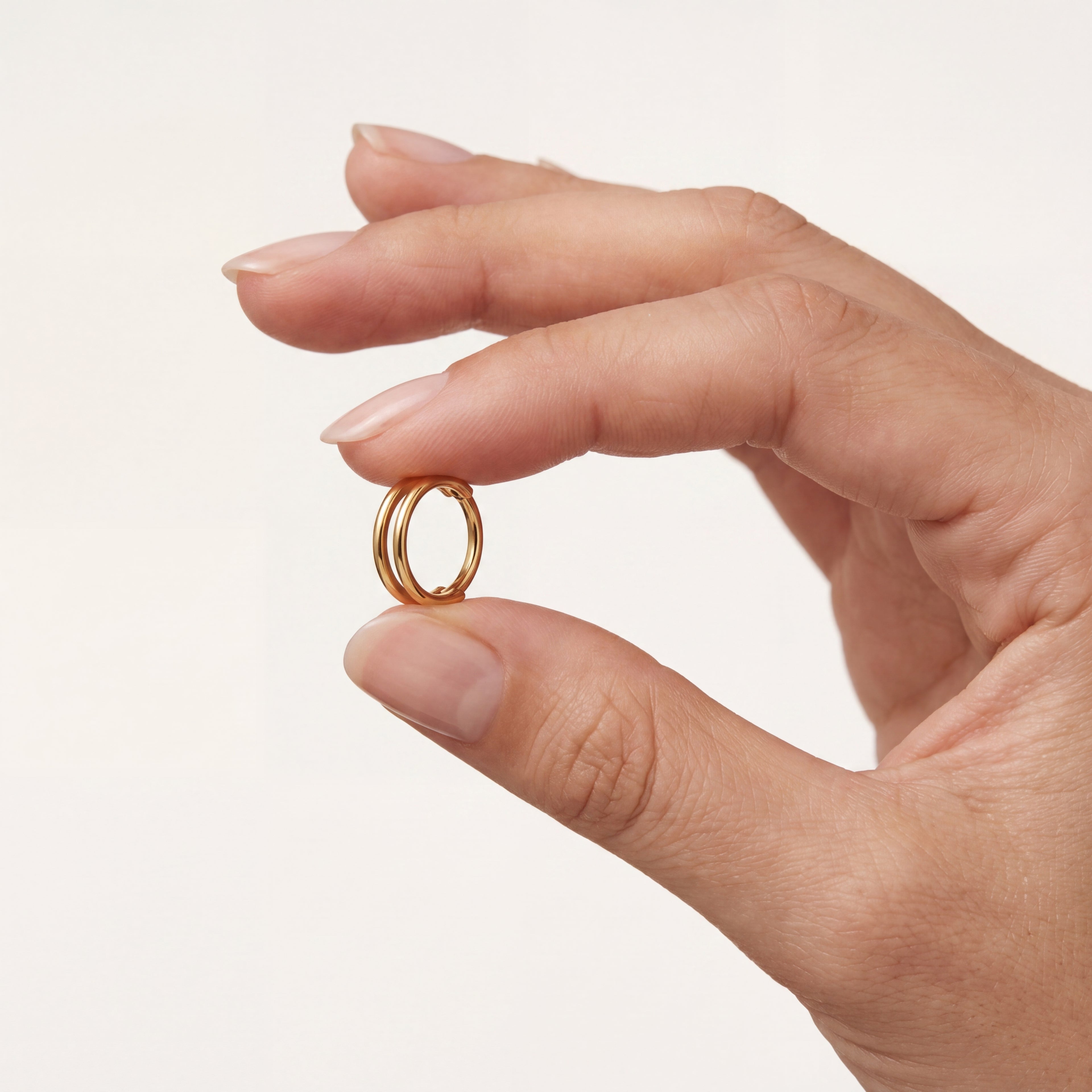 Double Orbit Titanium Hoop Earrings - image 4