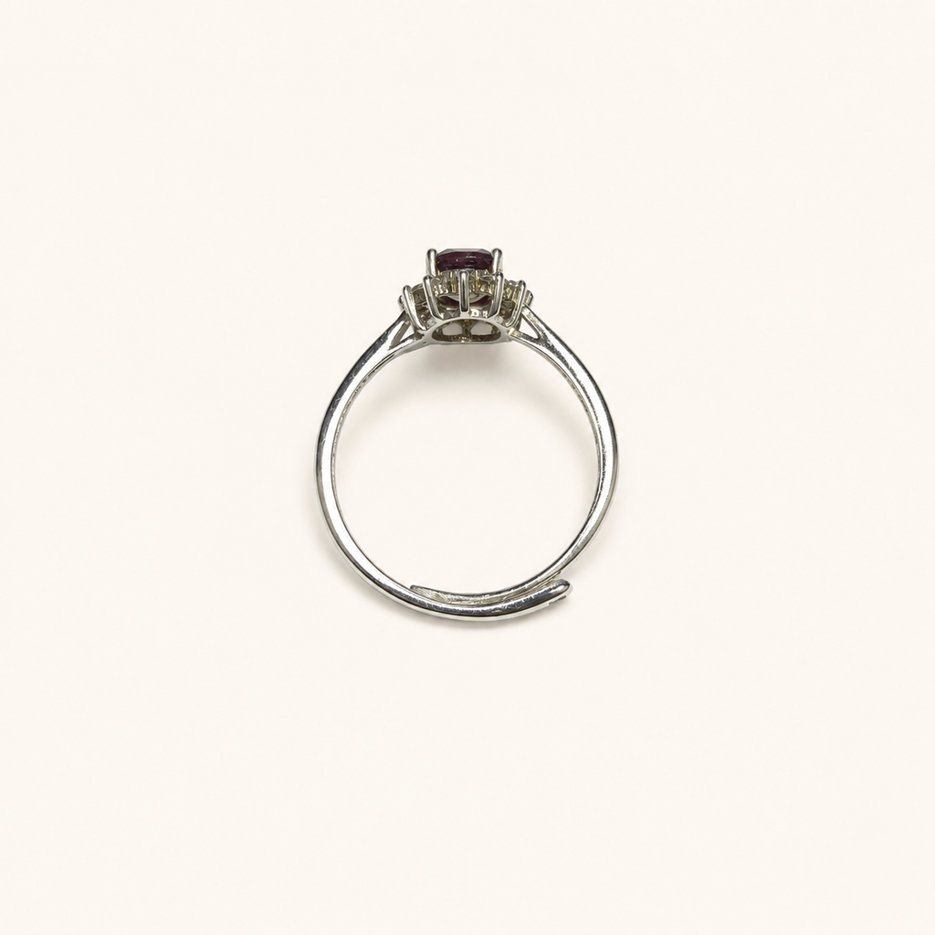 Posy Lab-Grown Alexandrite Ring upright view