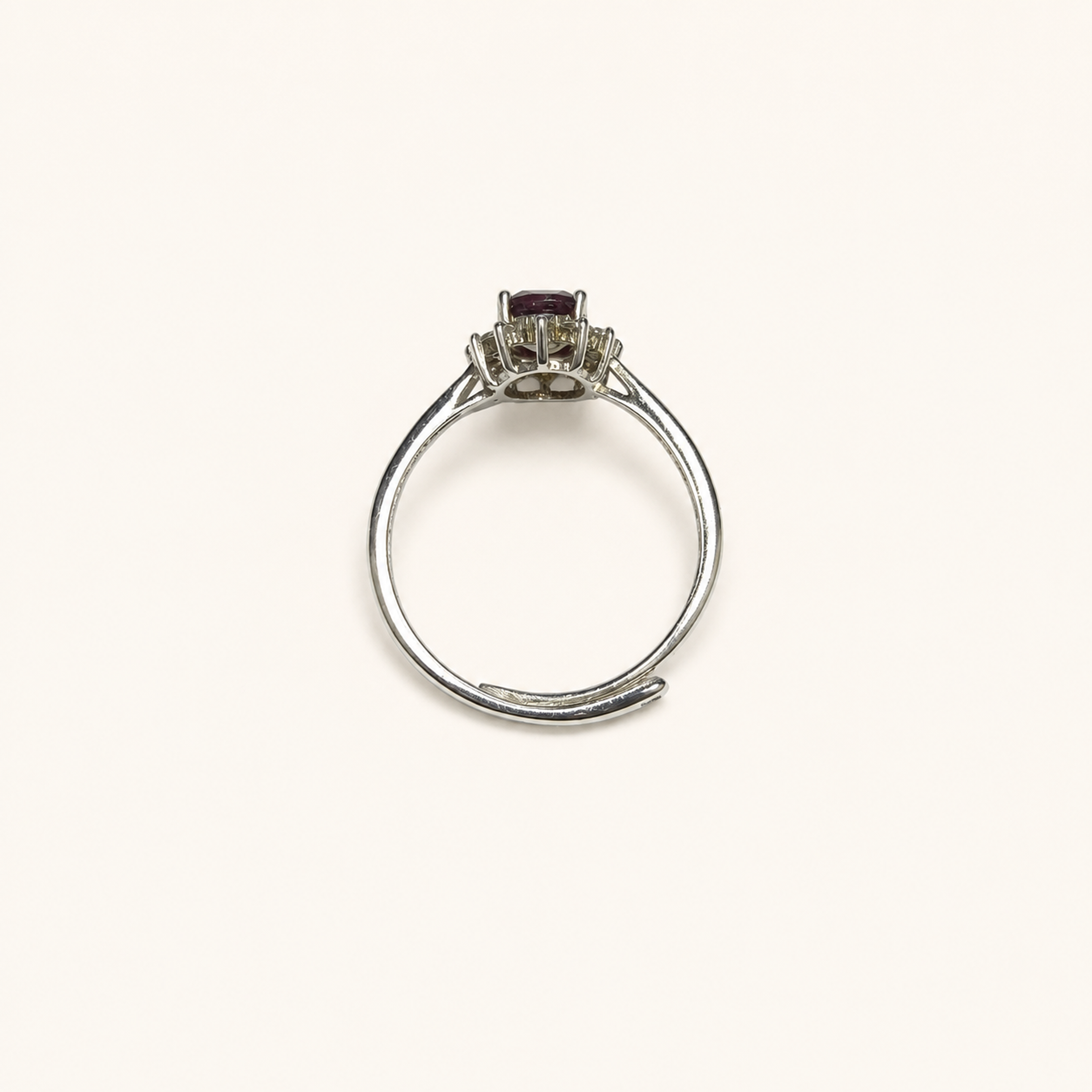Posy Lab-Grown Alexandrite Ring upright view