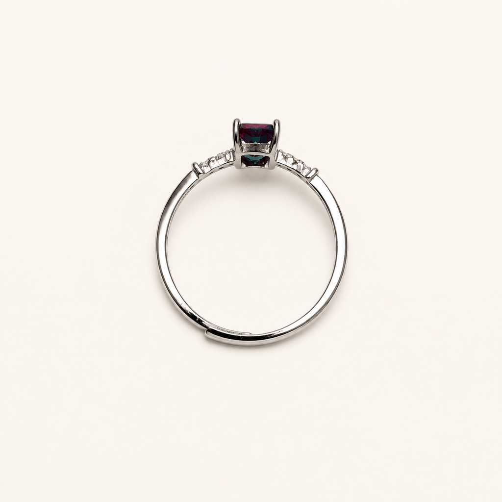 Threadlight Lab-Grown Alexandrite Ring upright view