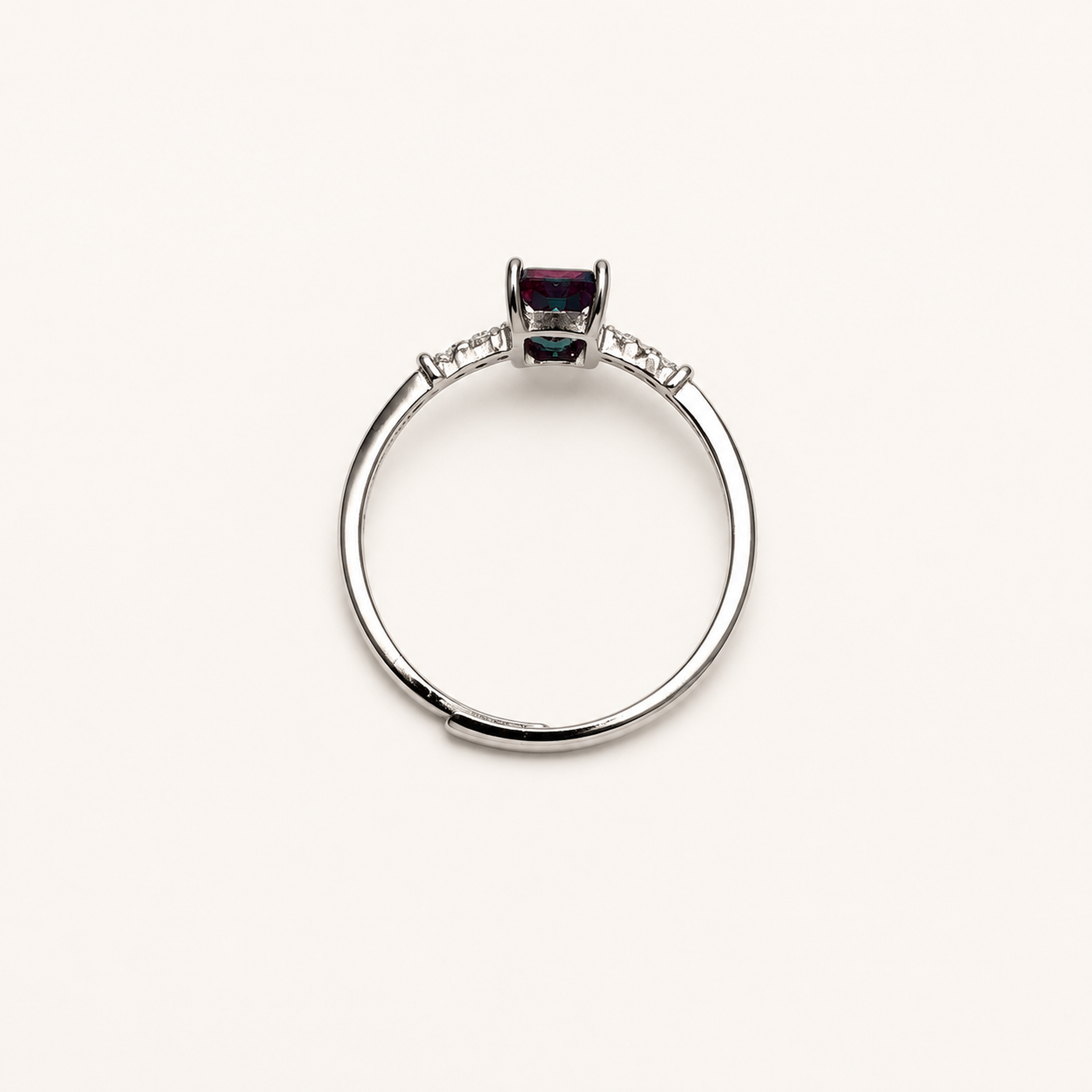 Threadlight Lab-Grown Alexandrite Ring upright view