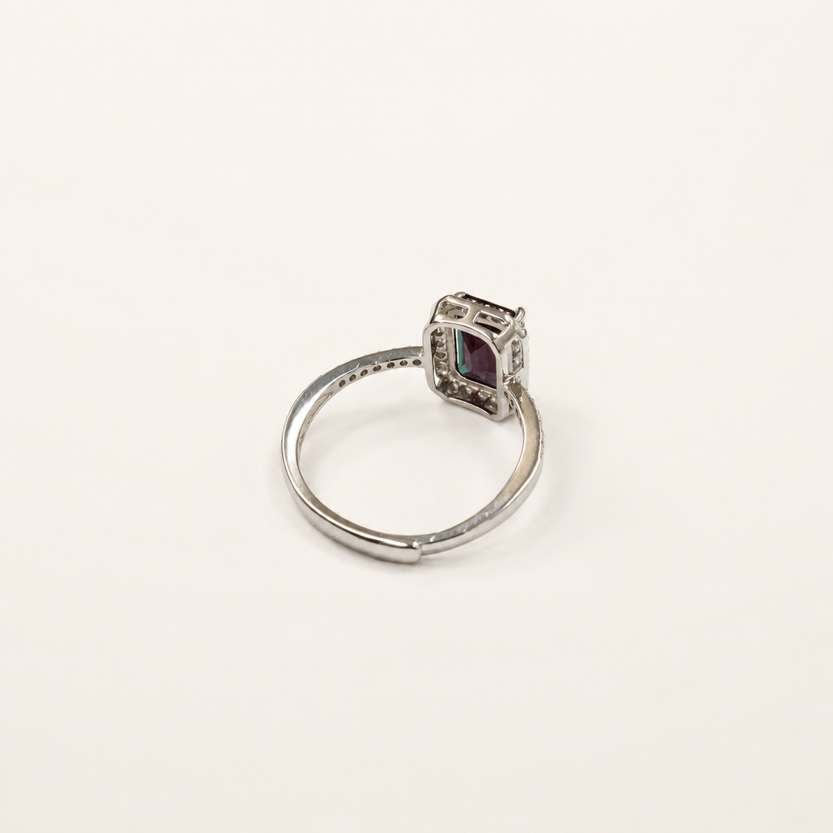 Lucent Halo Lab-Grown Alexandrite Ring - Sale