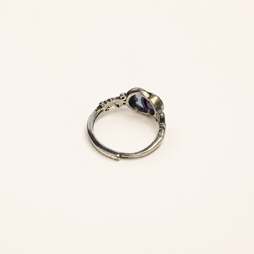 Moonkeeper Lab-Grown Alexandrite Ring side view