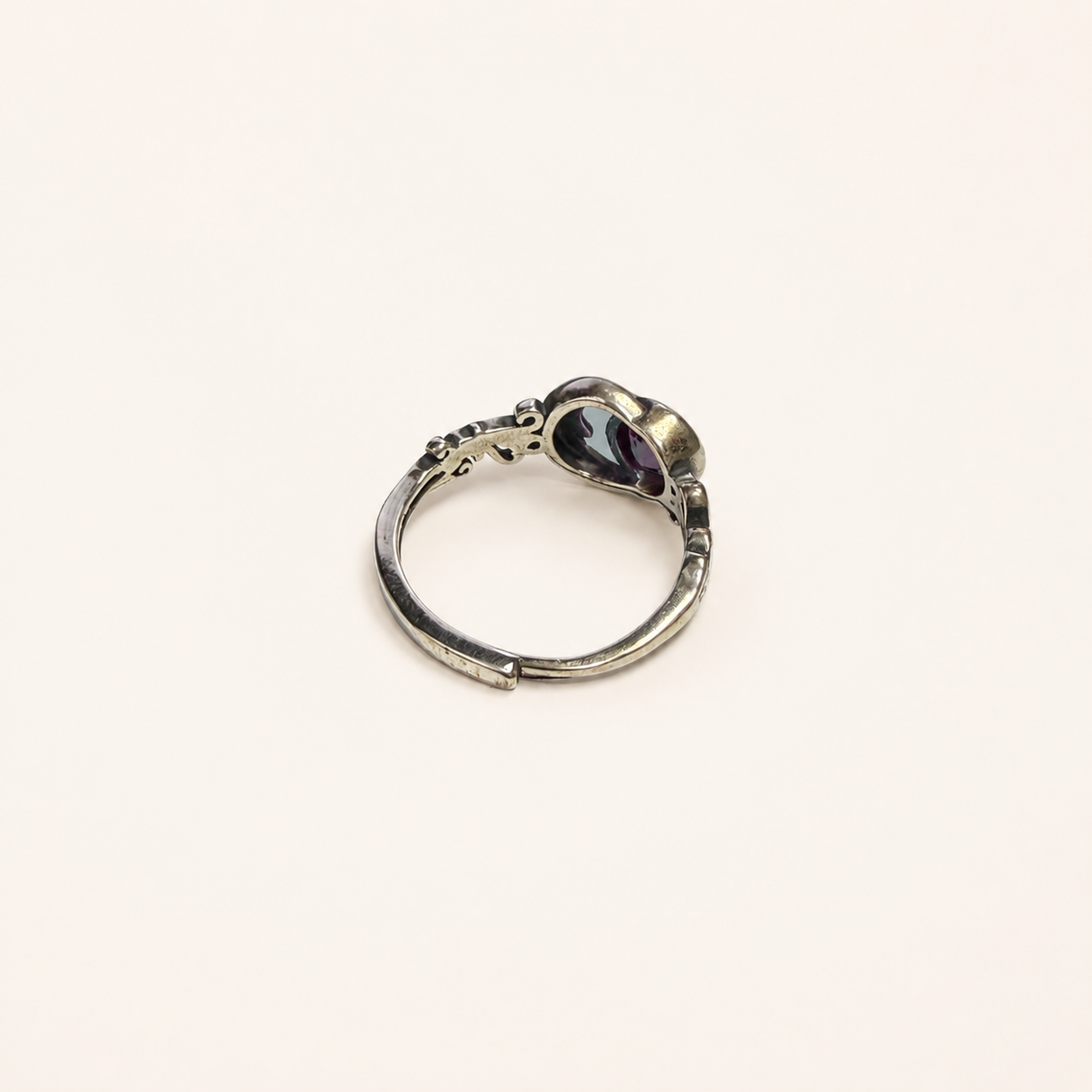 Moonkeeper Lab-Grown Alexandrite Ring side view