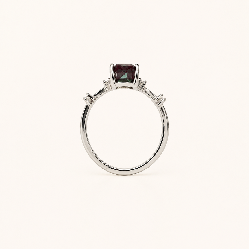 Velvet Dusk Lab-Grown Alexandrite Ring upright view