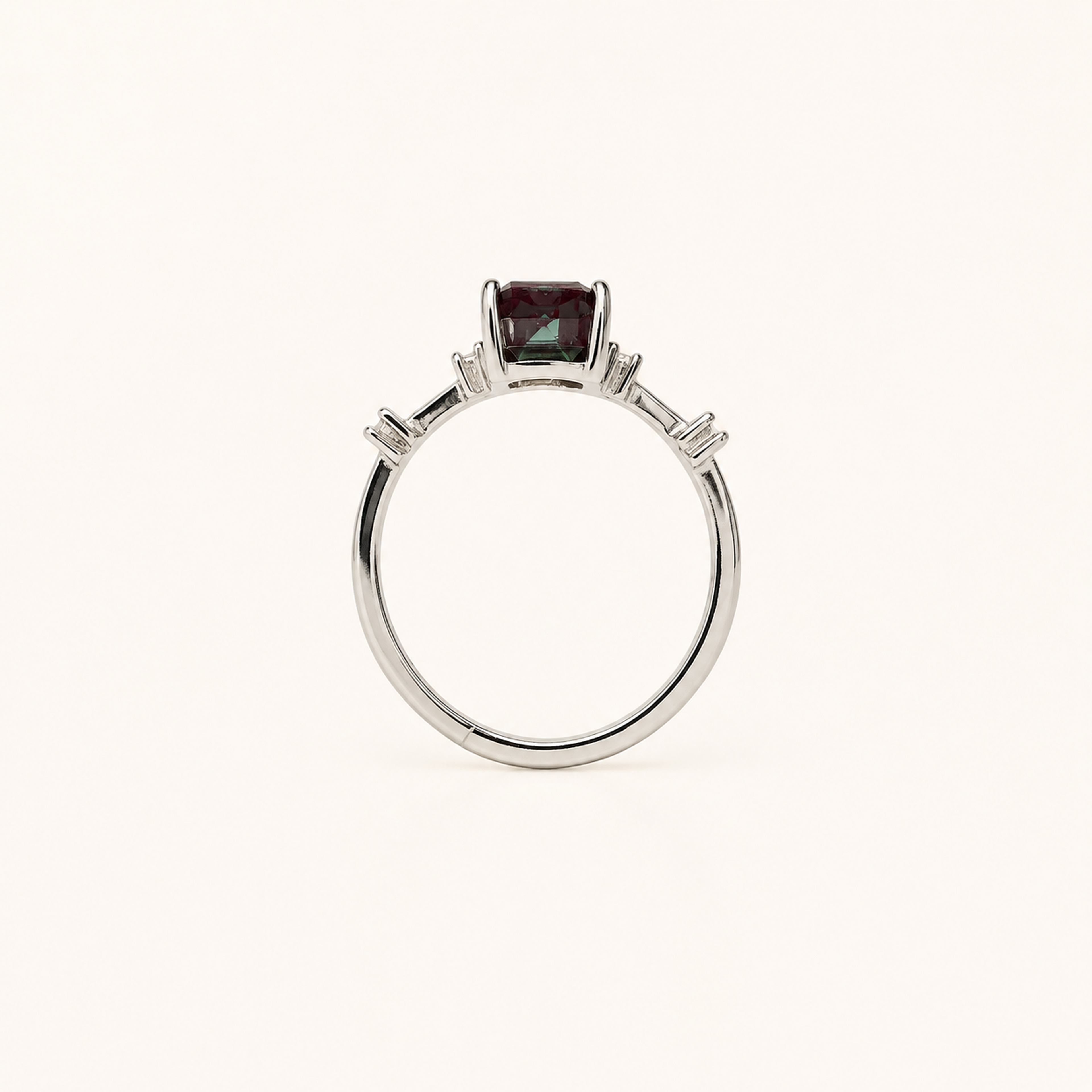 Velvet Dusk Lab-Grown Alexandrite Ring upright view