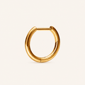 Smooth Oval Titanium Hoop Earrings - Gold
