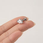 Mother-of-Pearl Cloud Titanium Stud Earrings - image 4