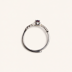 Rosette Trail Lab-Grown Alexandrite Ring upright view