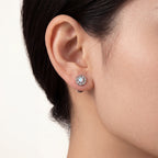 Opal Sunburst Titanium Flat Back Earring - image 2