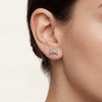 Croissant Titanium Stud Earrings - image 2