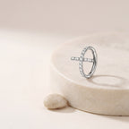 Crystal Cross Titanium Hoop Earrings - image 5
