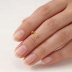 Four-Point Star Titanium Stud Earrings - image 4