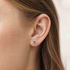 Titanium Gradient Green Crystal Flat Back Stud Earrings