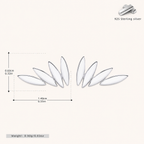 Sterling Silver Leaf Stud Earrings - Platinum