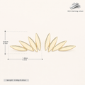 Sterling Silver Leaf Stud Earrings - Gold