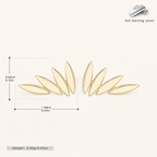 Sterling Silver Leaf Stud Earrings - Gold