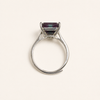 Sovereign Lab-Grown Alexandrite Ring upright view