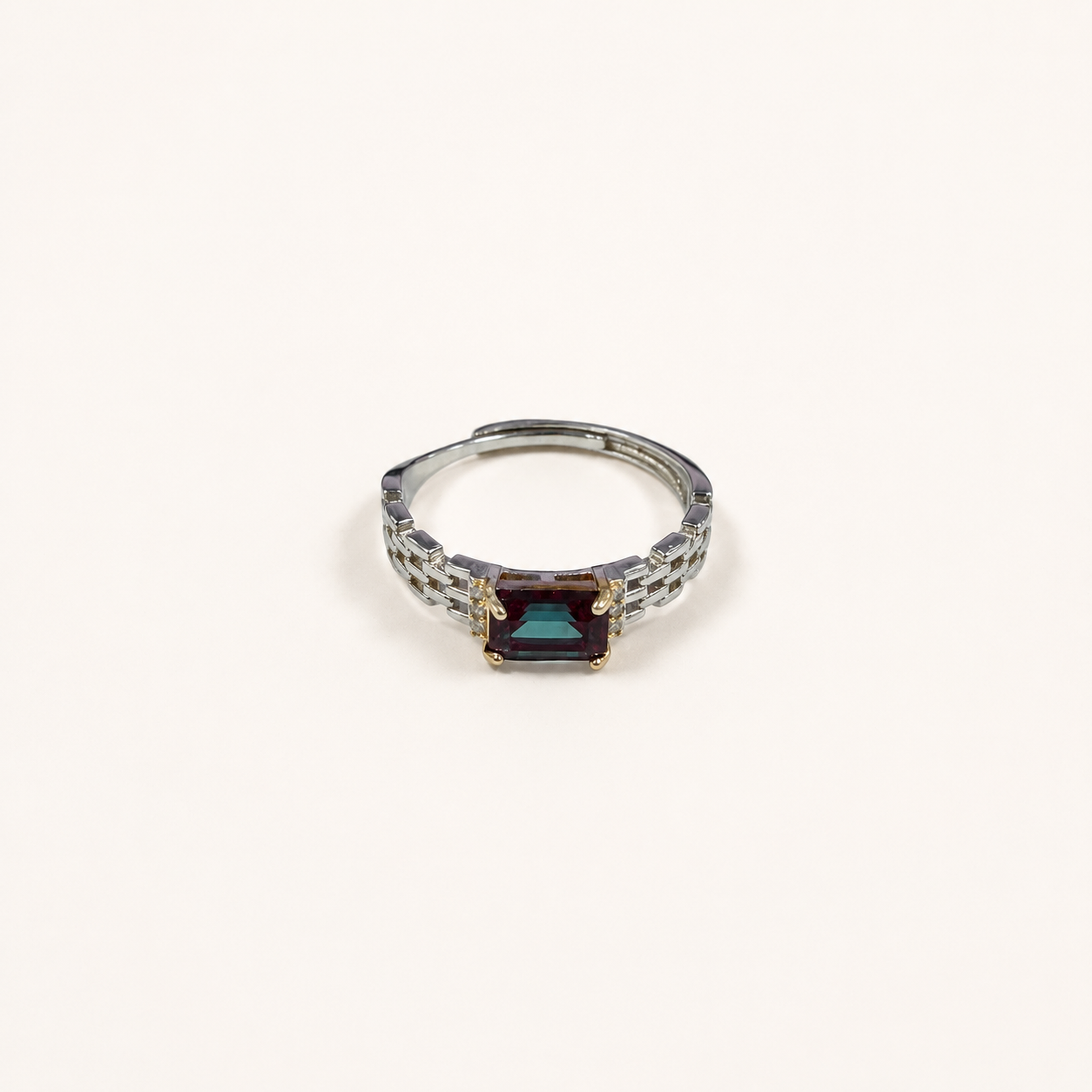 Gilded Loom Lab-Grown Alexandrite Ring