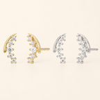 Sterling Silver Petite Cubic Zirconia Stud Earrings