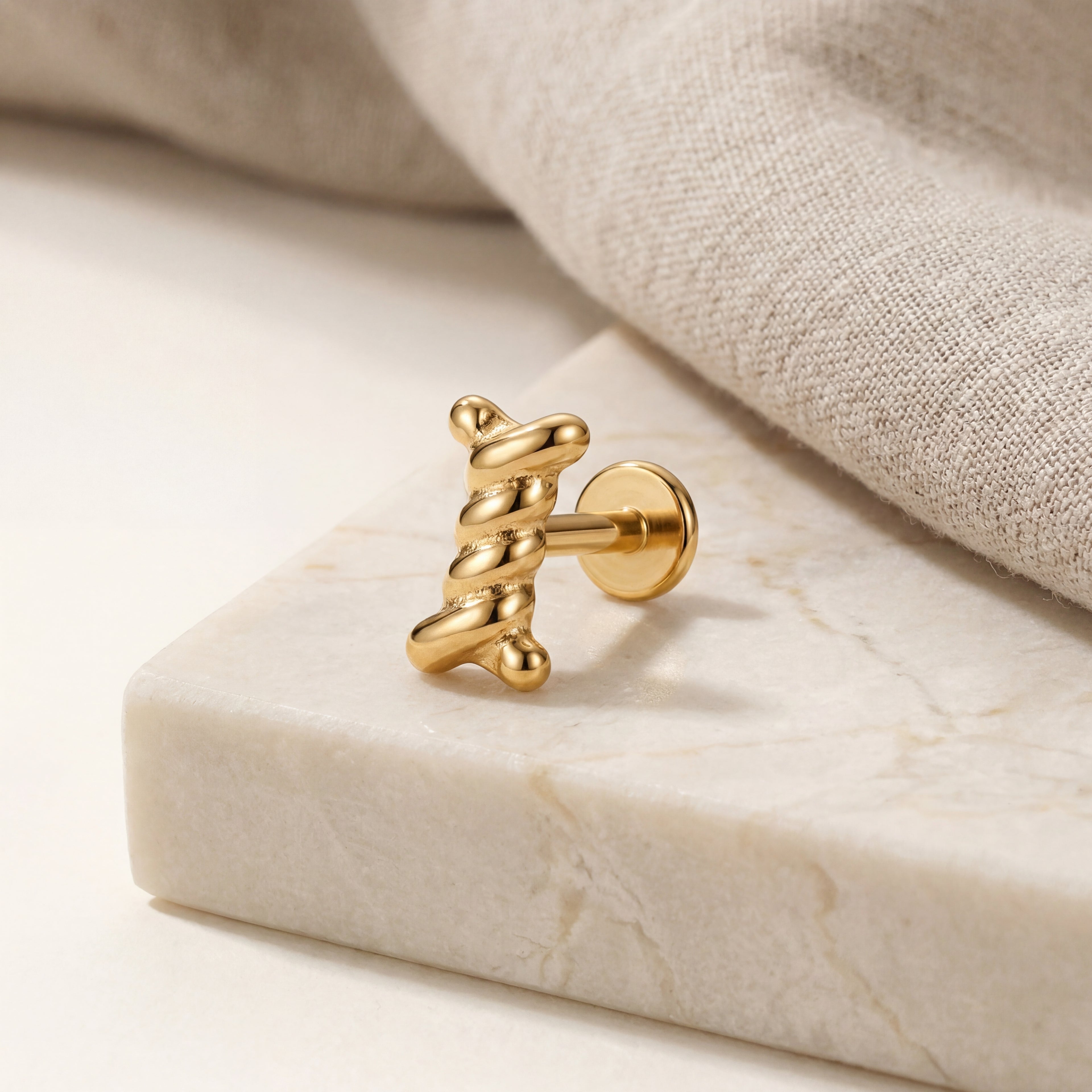 Bone Titanium Stud Earrings - image 5